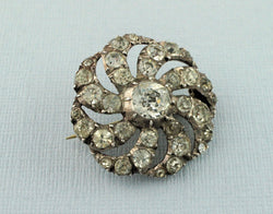 Fine Antique Edwardian Silver Paste Brooch - Pin / Austro - Hungarian - Fox Jewellery
