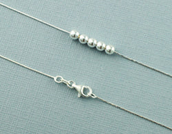 925 Sterling Silver Balls & Chain Necklace 18" Inch - Fox Jewellery