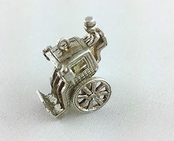 Vintage Sterling Silver Carriage Charm - 5.6 gr - Fox Jewellery