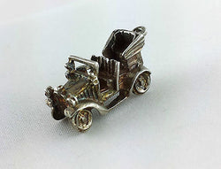 Vintage Sterling Silver Classic Car Charm - 6 gr - Fox Jewellery