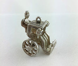 Vintage Sterling Silver Carriage Charm - 5.6 gr - Fox Jewellery