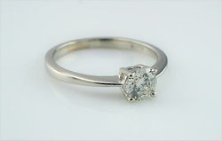 Platinum & 0.35ct Diamond Solitare Ring  - Size I - Fox Jewellery