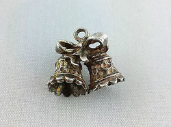 Vintage Sterling Silver Christmas / Wedding Bells Charm - 3.9 gr - Fox Jewellery