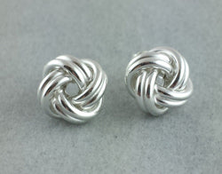 925 Sterling Silver Knot Stud Earrings - Fox Jewellery