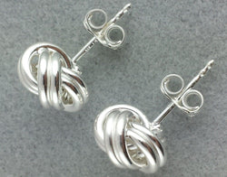 925 Sterling Silver Knot Stud Earrings - Fox Jewellery