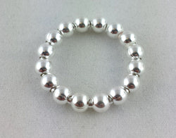 925 Sterling Silver Stacking Bubble Bead Ring - Fox Jewellery