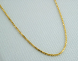 Solid 9ct Yellow Gold Spiga Chain 16" 18" 20" Hallmarked - Fox Jewellery