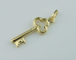 New 9ct Yellow Gold Key Charm / Pendant - Fox Jewellery