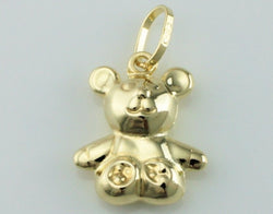 New 9ct Yellow Gold Teddy Bear Charm / Pendant - Fox Jewellery