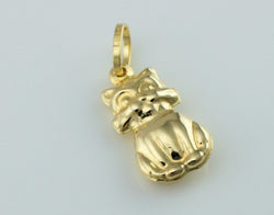 9ct Yellow Gold Cat - Kitten Charm - Pendant - Fox Jewellery