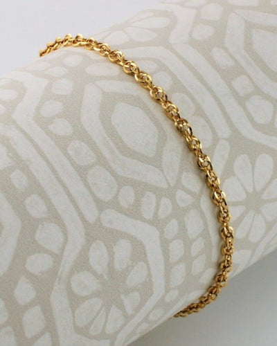 9ct Yellow Gold Diamond Cut Prince Of Wales Bracelet 18cm / 7 inch - Fox Jewellery