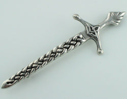 Alexander Ritchie Fine Sterling Silver Scottish Iona Celtic Brooch / Kilt Pin - Fox Jewellery