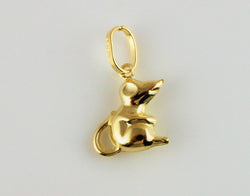 9ct Yellow Gold Mouse Pendant Charm - Fox Jewellery