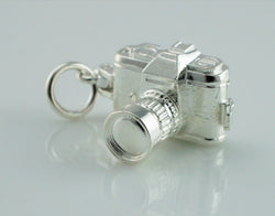 925 Sterling Silver Opening Camera Pendant - Charm - Fox Jewellery