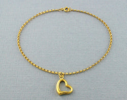 9ct Gold Open Heart Charm Bracelet - Fox Jewellery
