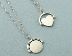 Personalised Spinner Necklace - 925 Sterling Silver - Fox Jewellery
