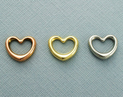 9ct Gold Floating Heart Pendant - Charm - Fox Jewellery