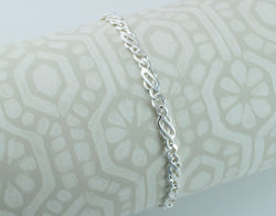 925 Sterling Silver Flat Celtic Style Bracelet - Fox Jewellery