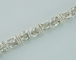 925 Sterling Silver Round Chunky Byzantine Bracelet - Fox Jewellery