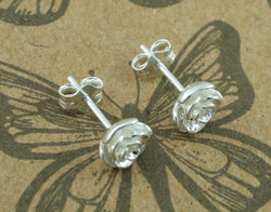 925 Sterling Silver Rose Stud Earrings - Fox Jewellery
