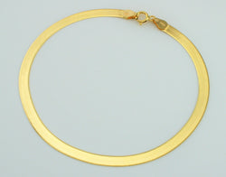 9ct Yellow Gold Herringbone Bracelet 18cm / 7 inch - Fox Jewellery