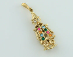 9ct Yellow Gold Articulated Clown Pendant - Charm - Fox Jewellery