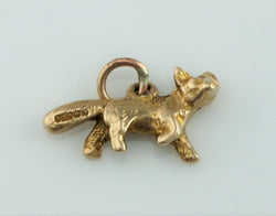 Vintage 9ct Yellow Gold Fox Charm / Pendant - Fox Jewellery