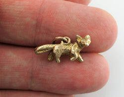 Vintage 9ct Yellow Gold Fox Charm / Pendant - Fox Jewellery