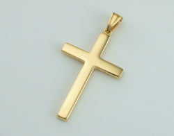 9ct Yellow Gold Cross Pendant Necklace - Fox Jewellery