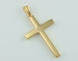 9ct Yellow Gold Cross Pendant Necklace - Fox Jewellery