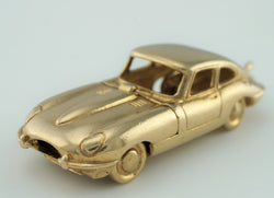 Rare Fine Vintage 9ct Yellow Gold E-Type Jaguar Sports Car Charm / Pendant 1967 - Fox Jewellery