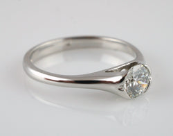 18ct White Gold 0.33ct Diamond Solitare Ring - Fox Jewellery