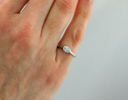 18ct White Gold 0.33ct Diamond Solitare Ring - Fox Jewellery
