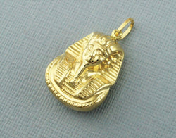 9ct Yellow Gold Egyptian Tutankhamun Pendant Necklace - Fox Jewellery