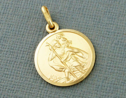 9ct Gold St Christopher Pendant Necklace - Fox Jewellery