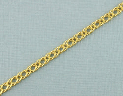 9ct Gold Diamond Cut Double Curb Bracelet 7.5 Inch - Fox Jewellery