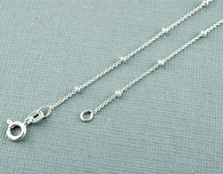 925 Sterling Silver Balls and Trace Chain Bracelet 7" - Fox Jewellery