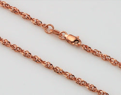 9ct Rose Gold Diamond Cut Prince Of Wales Bracelet 7" - Fox Jewellery