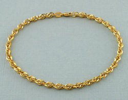 9ct Yellow Gold Diamond Cut Prince Of Wales Bracelet 7.5 inch - Fox Jewellery