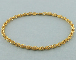 9ct Yellow Gold Diamond Cut Prince Of Wales Bracelet 7.5 inch - Fox Jewellery