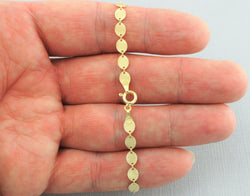 9ct Gold on Sterling Silver Starburst Diamond Cut Forzatina Chain Bracelet - Fox Jewellery