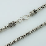 925 Sterling Silver Bali Byzantine Chain Necklace - Fox Jewellery
