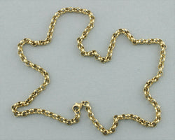 9ct Solid Gold Chain For Men 375 Solid Gold Belcher Chain Necklace - 4.6mm / 22" - Fox Jewellery