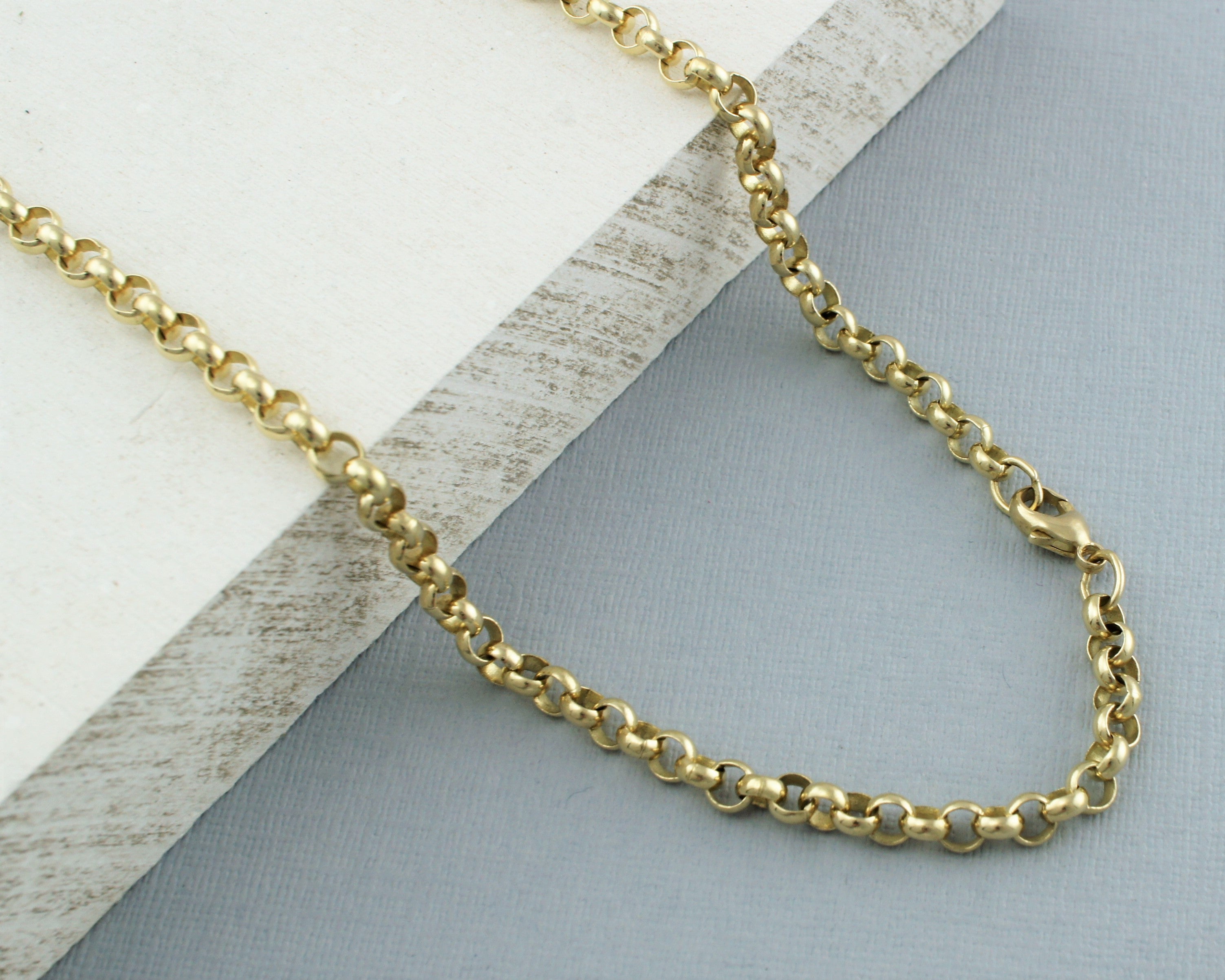 9ct Solid Gold Chain For Men 375 Solid Gold Belcher Chain Necklace