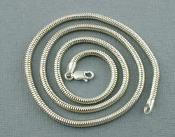 925 Sterling Silver Snake Chain Necklace 3mm - Fox Jewellery