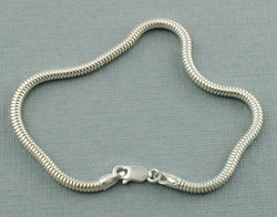 925 Sterling Silver Snake Chain Bracelet 7.5" - Fox Jewellery