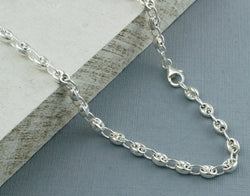 925 Sterling Silver Mariner Anchor Chain Necklace - Fox Jewellery