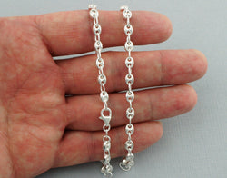 925 Sterling Silver Marine / Mariner Anchor Chain Bracelet 7.5" - Fox Jewellery