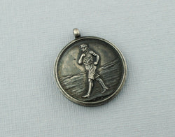 Antique Victorian Sterling Silver Albert Watch Fob Medal - Birmingham 1907 - Fox Jewellery