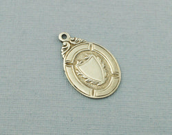 Antique Sterling Silver Albert Watch Fob Medal - Birmingham 1924 - Fox Jewellery